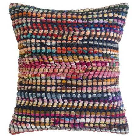 LR HOME LR Home PILLO07614MLTFFPL Multicolored Bohemian Geometric Square Throw Pillow - 20 x 20 in. PILLO07614MLTFFPL